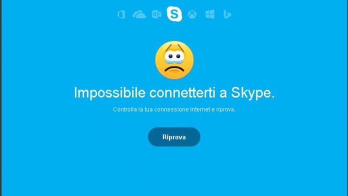 impossibile connettersi a skype errore