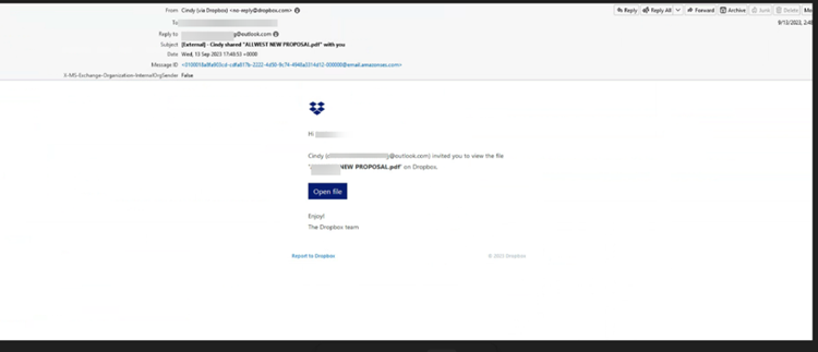 phishing Dropbox